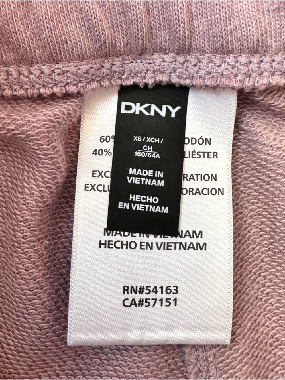 DKNY Cargo Sweat Shorts Womens XS Mauve Pink Elastic Waist Pocket NWT - Picture 5 of 10